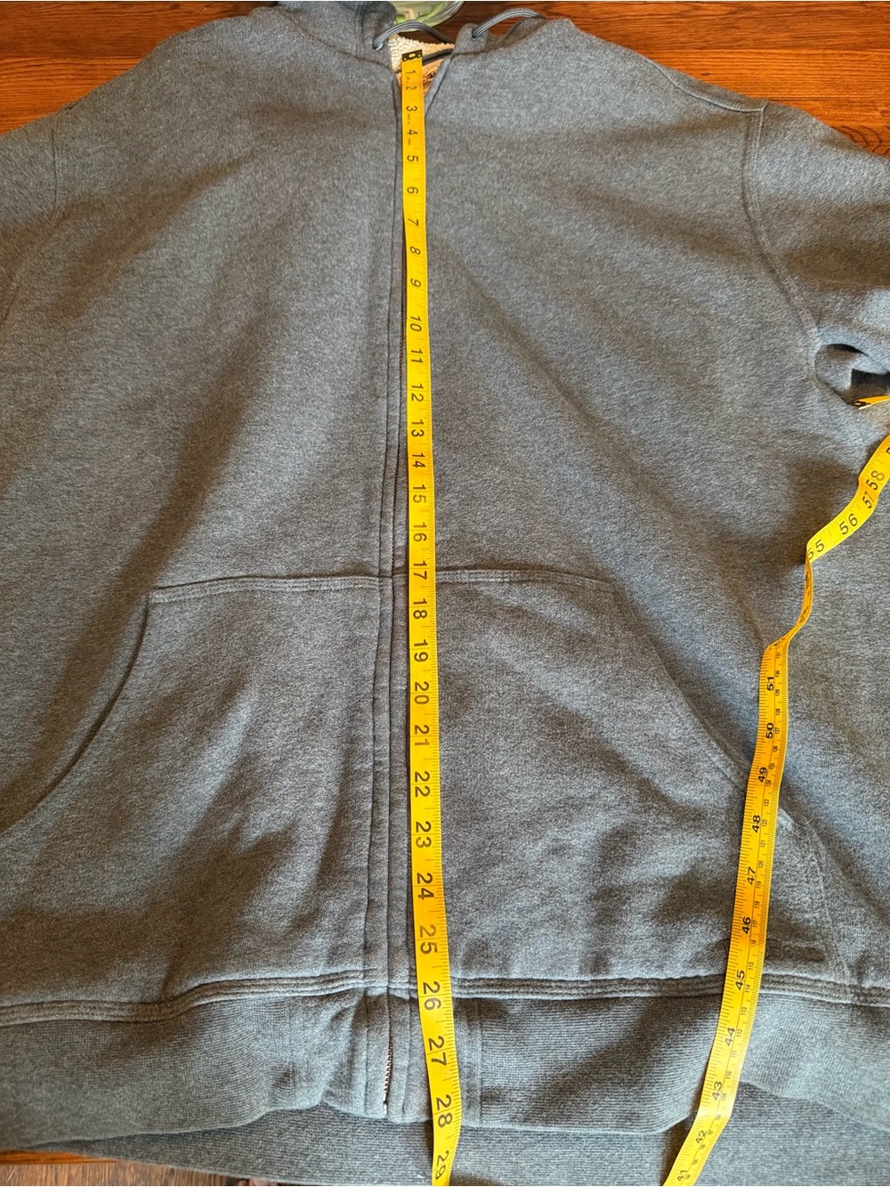 L.L.Bean Katahdin Iron Works Sherpa Lined Full Zip Hoodie Steel Blue XL Tall - Picture 8 of 9